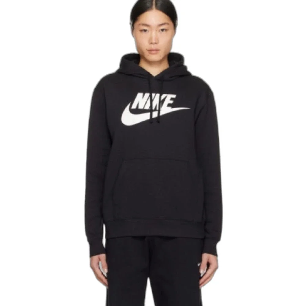 Nike Big Kids Swoosh Black Hoodie L